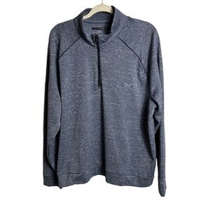 Greg Norman Quarter Zip Pull Over Men's XL Blue Gray Long Sleeve